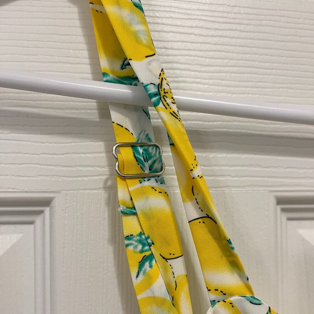 *LEMON Midi Dress w/ POCKETS*|| XS || Adjustable Straps || Fully Lined || EUC - Picture 7 of 14